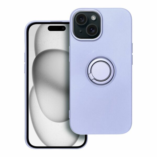 SILICONE RING case for IPHONE 15 violet