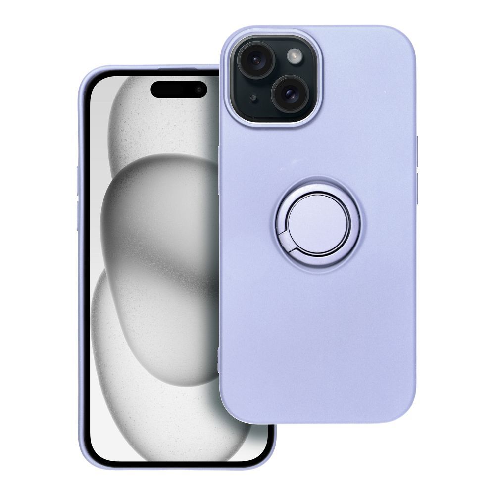 SILICONE RING case for IPHONE 15 violet