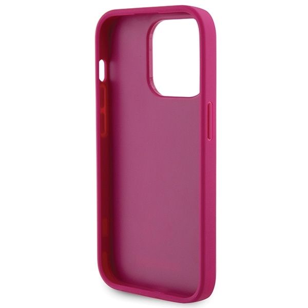 GUESS case for IPHONE 15 Pro GUHCP15LPS4DGPP (Strass Metal Logo) pink