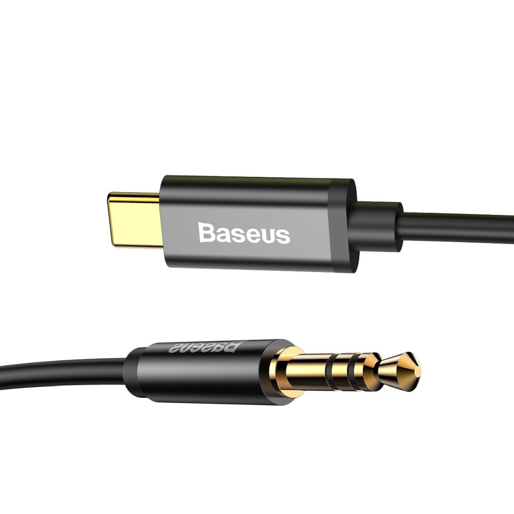 BASEUS cable AUX Type-C (male) to Jack 3,5 mm (male) CAM01-01 1,2 m black