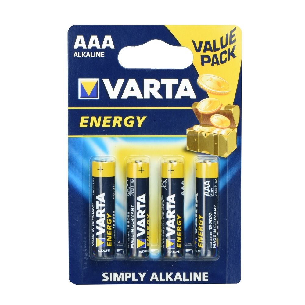 38f88253ef1fcb4cc00c21a20340b21d VARTA alkaline battery R3 (AAA) Energy 4 pcs
