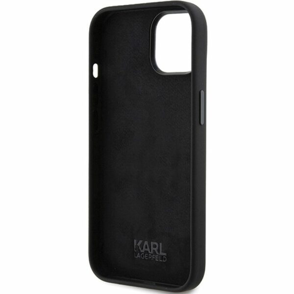 KARL LAGERFELD case for IPHONE 15 KLHCP15SSDHKCNK (Silicone KC) black