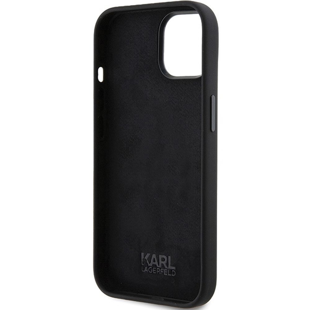 KARL LAGERFELD case for IPHONE 15 KLHCP15SSDHKCNK (Silicone KC) black
