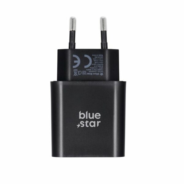 BLUE STAR travel charger Type C + cable Type C to Type C PD QC4.0 3A 25W TFB-TC-25WPD black