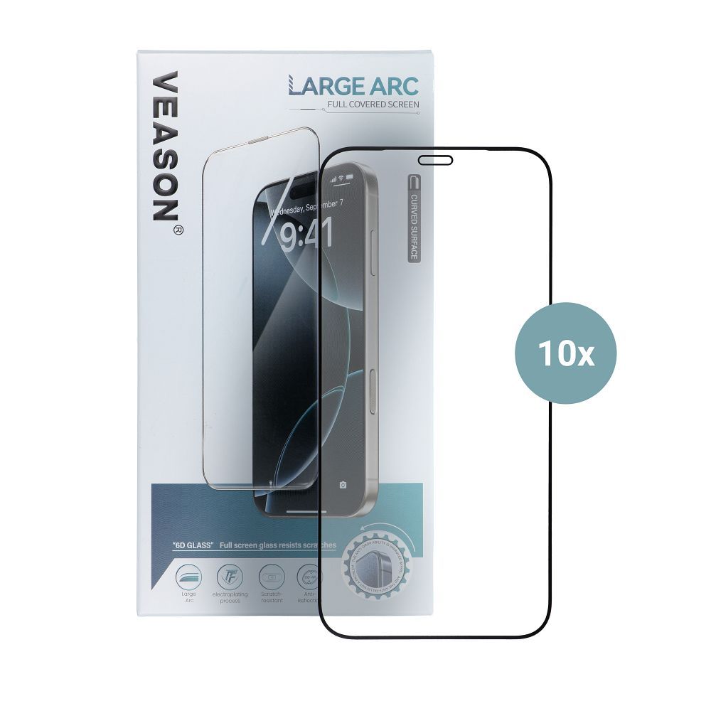 6D Pro Veason Glass (SET 10in1) - for Samsung Galaxy A14 4G / A14 5G black