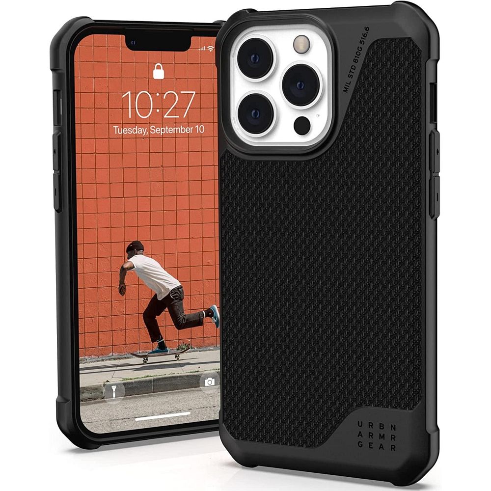 UAG Urban Armor Gear case METROPOLIS LT compatible with MagSafe for IPHONE 13 Pro kevlar black