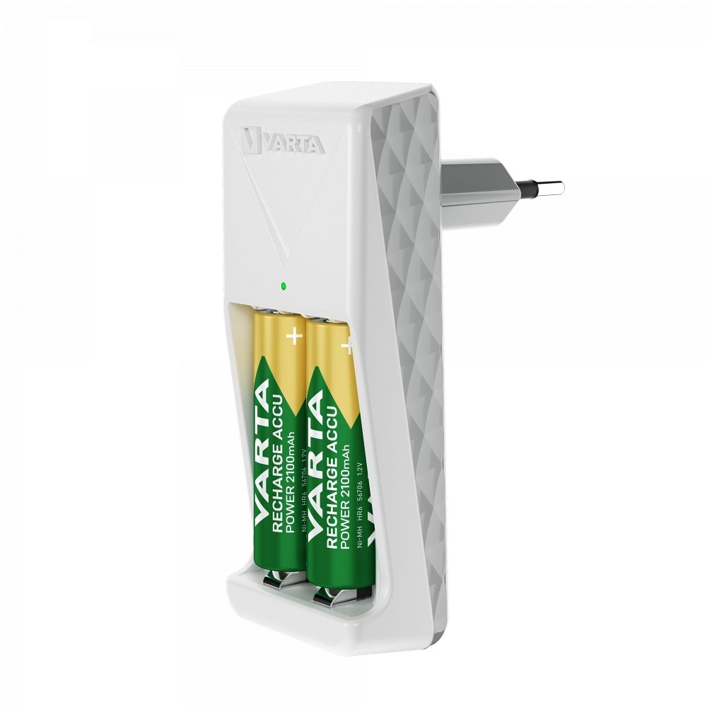 VARTA MINI CHARGER 57656 + 2 x rechargeable battery R6 (AA) 2100mAh