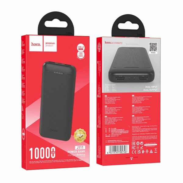 HOCO powerbank 10 000 mAh 2A J111 black