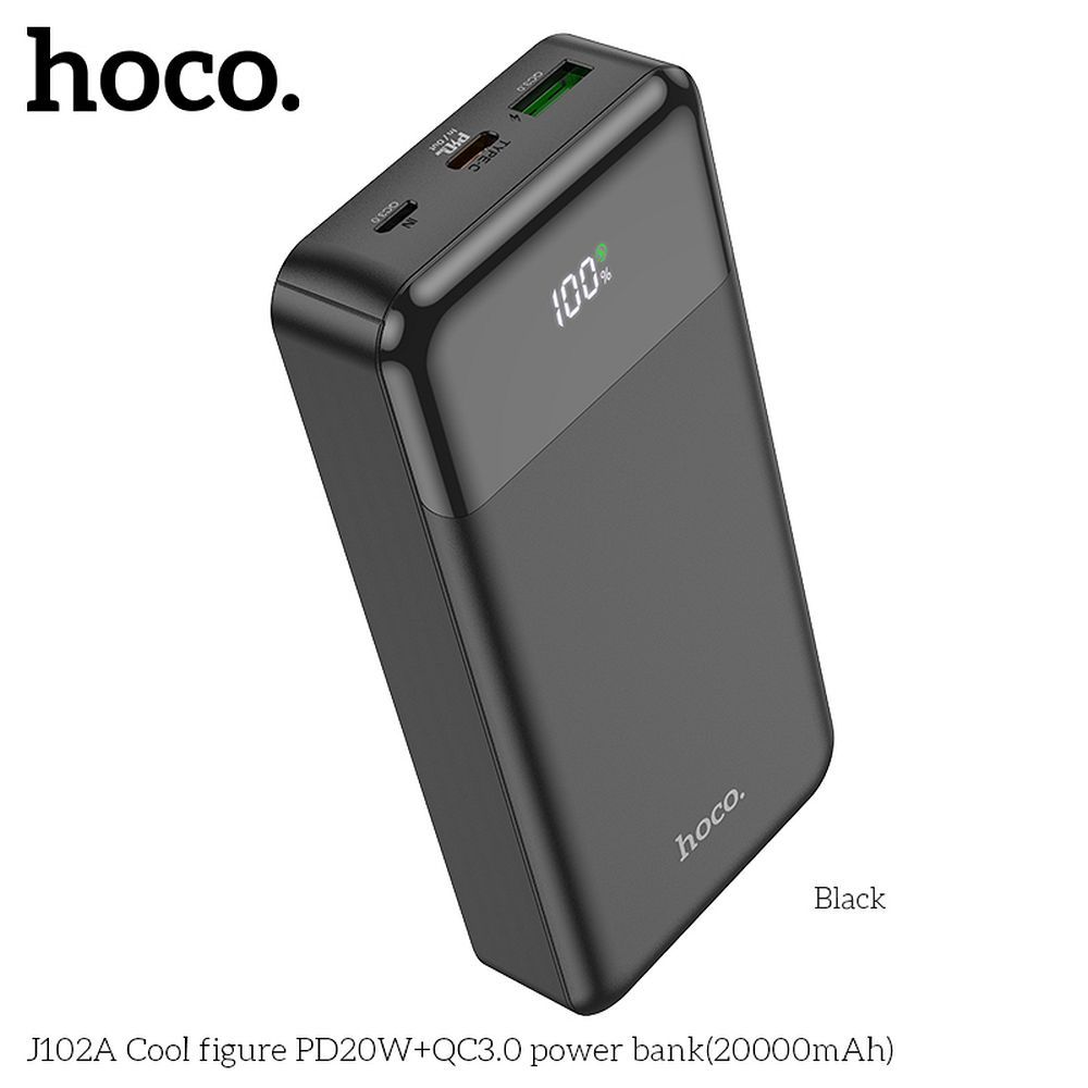 HOCO powerbank 20000 mAh PD QC3.0 3A 20W J102A black