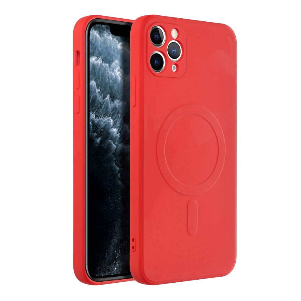 SILICONE MAG COVER case compatible with MagSafe for IPHONE 11 Pro Max red