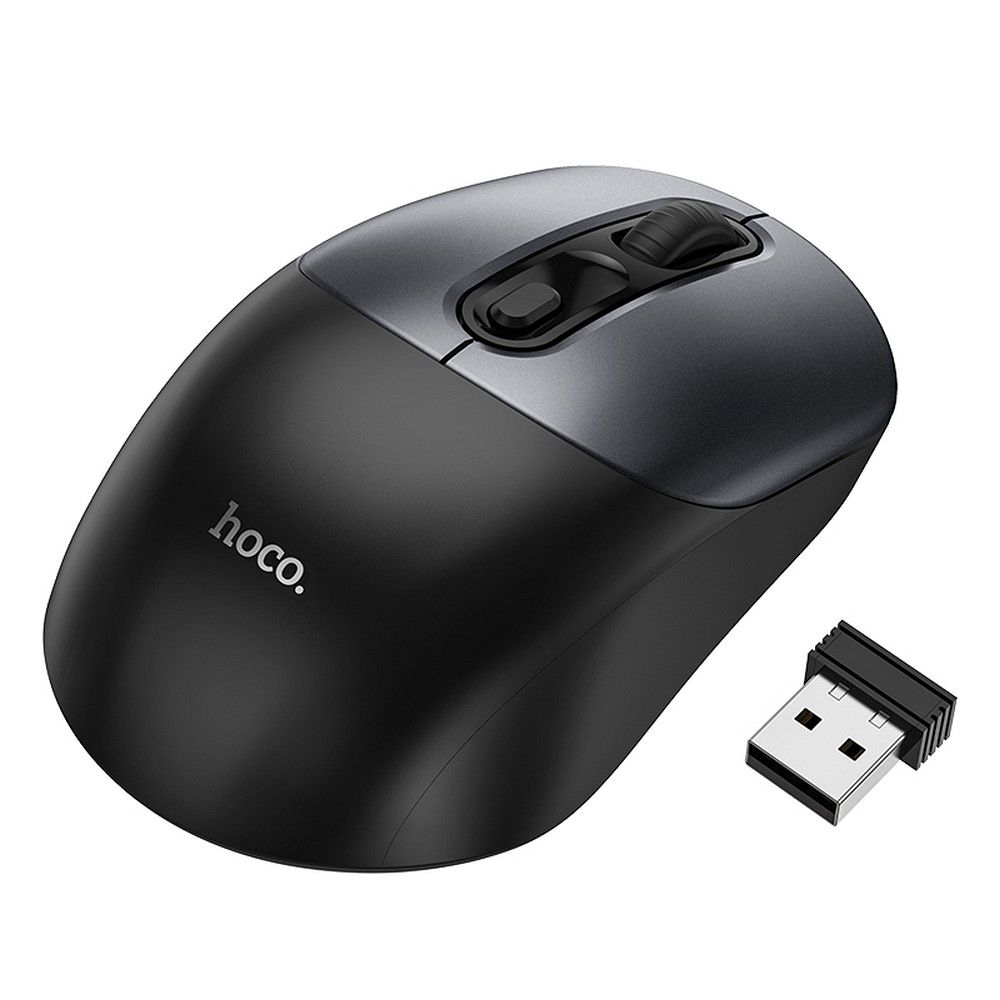 HOCO wireless computer mouse 2.4G GM28 black metal gray