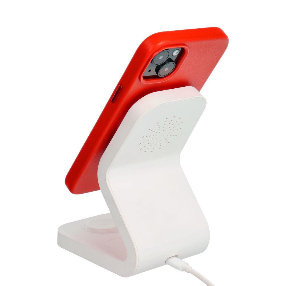 LEATHER MAG COVER case for IPHONE 15 Pro red