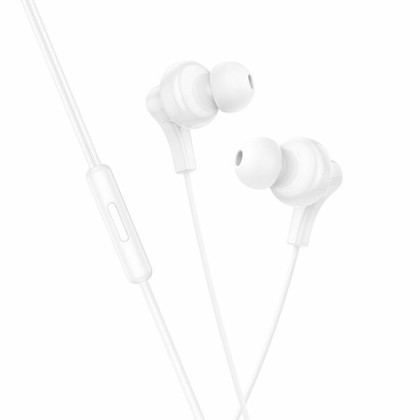 HOCO wire earphones Type C with microphone M114 white