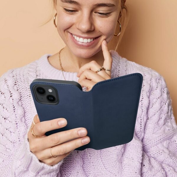 DUAL POCKET Book case for MOTOROLA G84 navy
