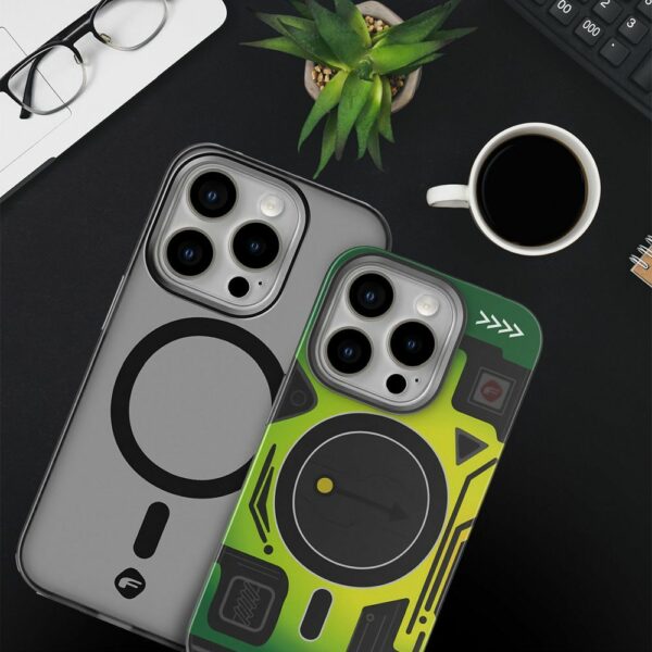 FORCELL F-PROTECT Levels with Dual Layer 4D technology, Military Drop-Test compatible with MagSafe for SAMSUNG S25 ULTRA cyber green