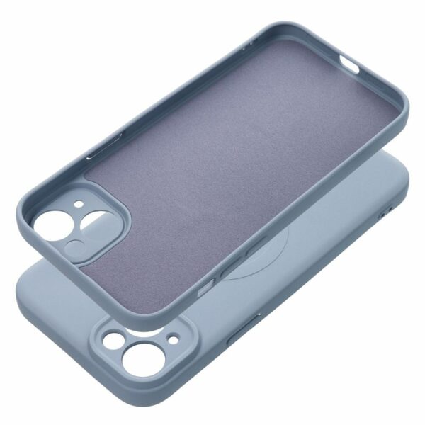 SILICONE MAG COVER case compatible with MagSafe for IPHONE 15 Plus light blue