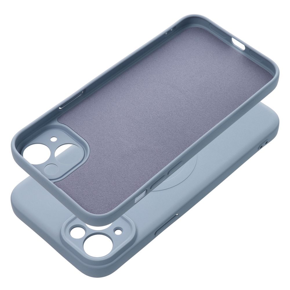 SILICONE MAG COVER case compatible with MagSafe for IPHONE 15 Plus light blue