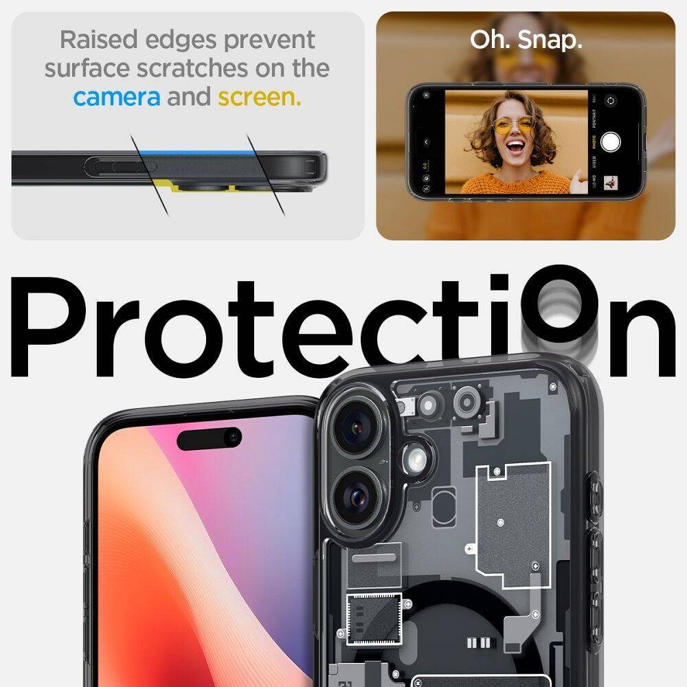 SPIGEN case ULTRA HYBRID MAG compatible with MagSafe for IPHONE 16 zero one