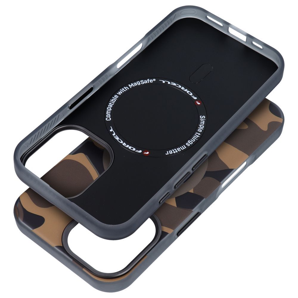 FORCELL F-PROTECT Levels with Dual Layer 4D technology, Military Drop-Test compatible with MagSafe for IPHONE 16 desert camo