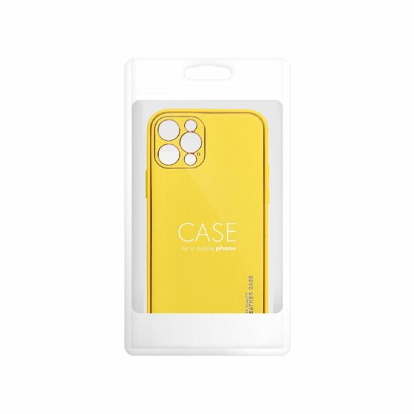 LEATHER case for IPHONE 14 Plus yellow