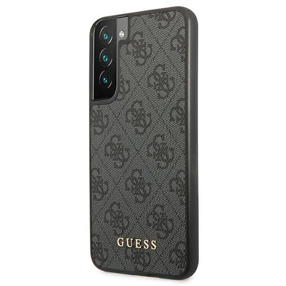 GUESS case for SAMSUNG S22 GUHCS22SG4GFGR (4G Metal Gold Logo) grey