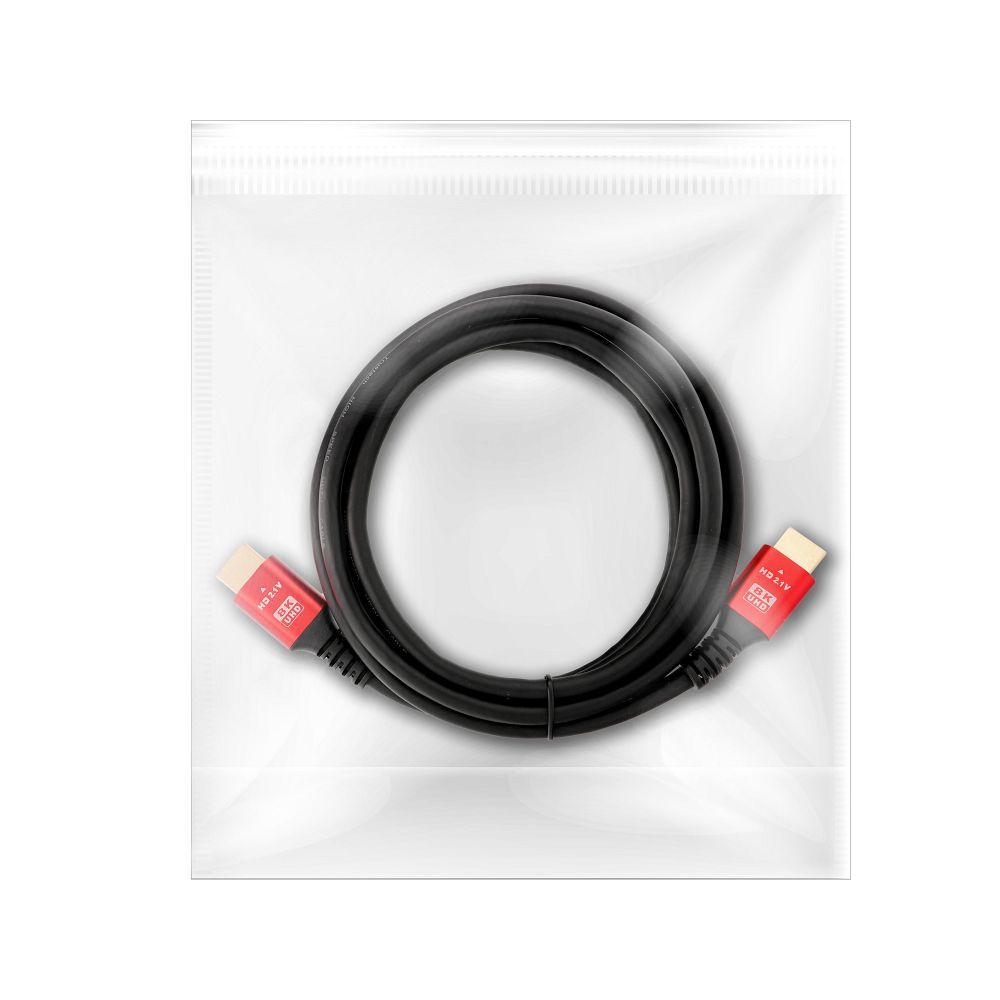 Cable HDMI 2.1 Cable 8K 60Hz / 4K 120Hz – Ultra High Speed, HDR, eARC, VRR, 48Gbps 2 m black