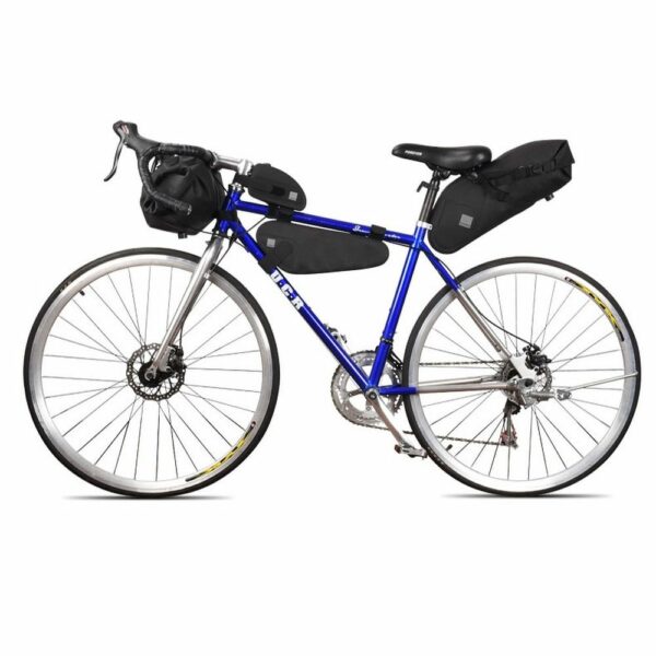 SAHOO bike bag on the bicycle frame with zip 0,3L 122035 black