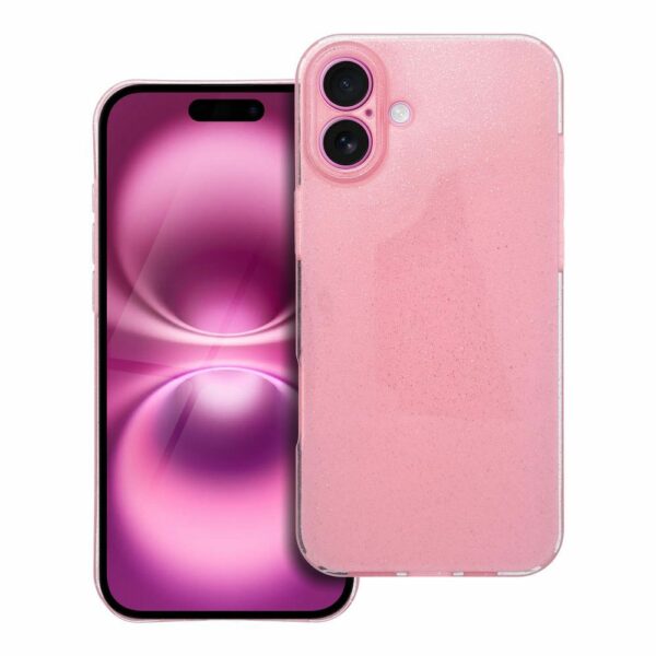 CLEAR CASE 2 mm BLINK for IPHONE 16 Plus pink