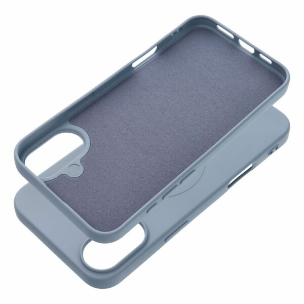SILICONE MAG COVER (big hole) case compatible with MagSafe for IPHONE 16 Plus light blue
