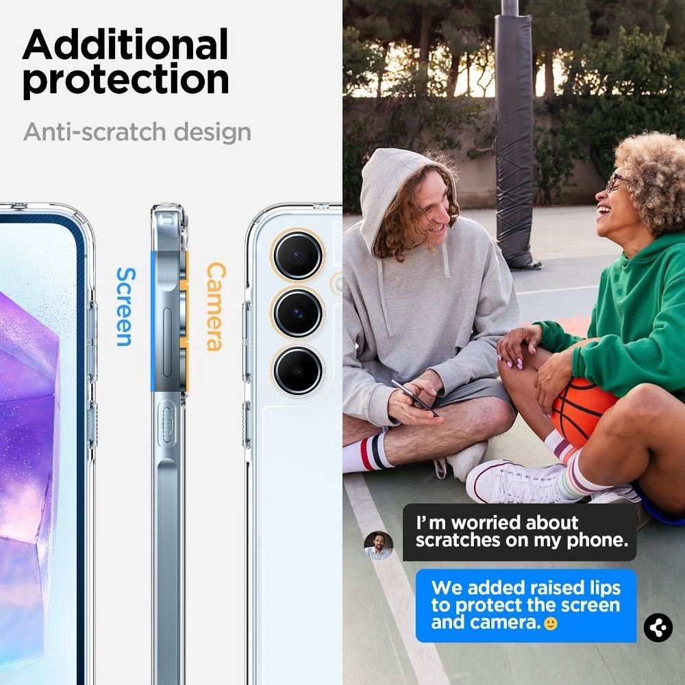 SPIGEN case ULTRA HYBRID for SAMSUNG A55 5G transparent