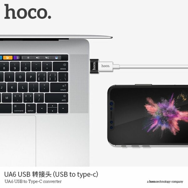 HOCO adapter OTG USB A (male) to Type C (female) UA6 black