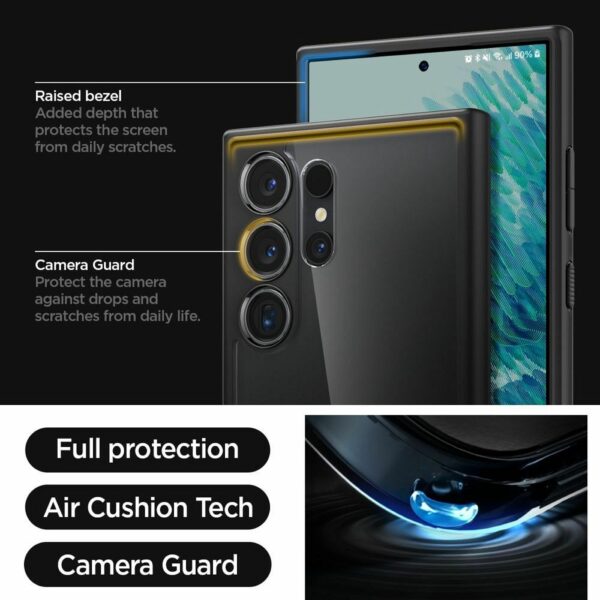 SPIGEN case ULTRA HYBRID for SAMSUNG S24 Ultra matte black