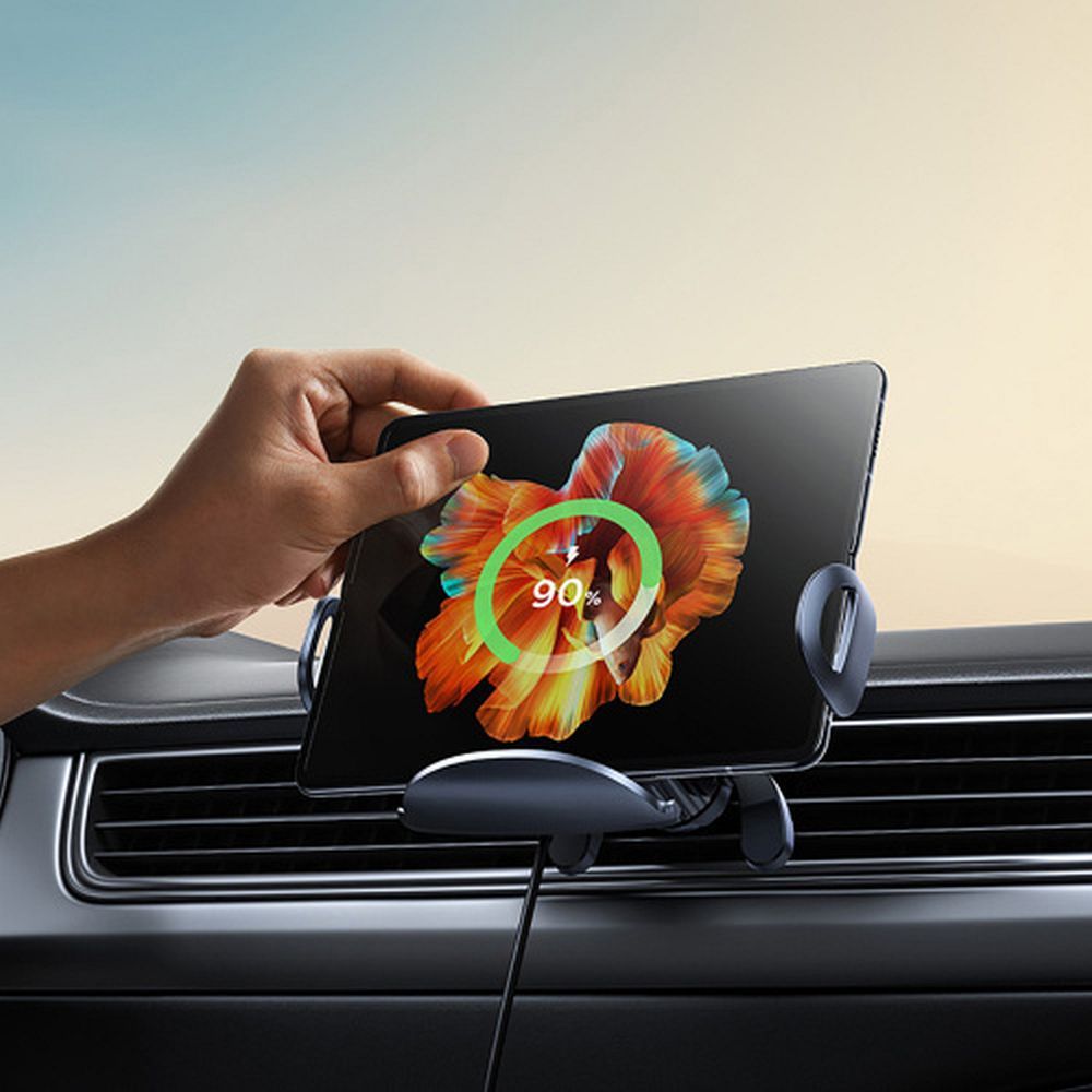 428612d8a83e022cf5fff5e5a0c8ba7d BASEUS car holder with wireless charging for air vent 15W BS-CM029 black