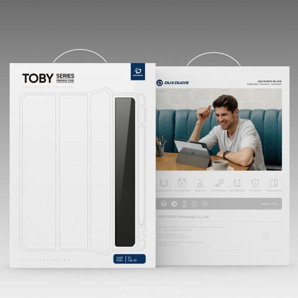 DUX DUCIS case TOBY with pencil storage for SAMSUNG Tab S9/S9 FE black