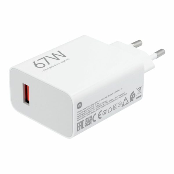 XIAOMI original charger USB A QC3.0 3A 67W MDY-12-EH white bulk