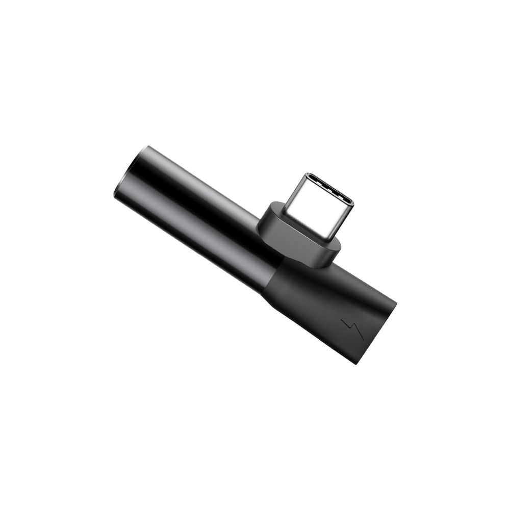 BASEUS adapter AUX Type C (male) to Jack 3,5mm (female) + Type C (female) CATL41-01 black
