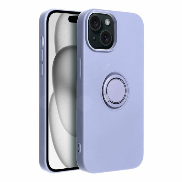 SILICONE RING case for IPHONE 15 violet