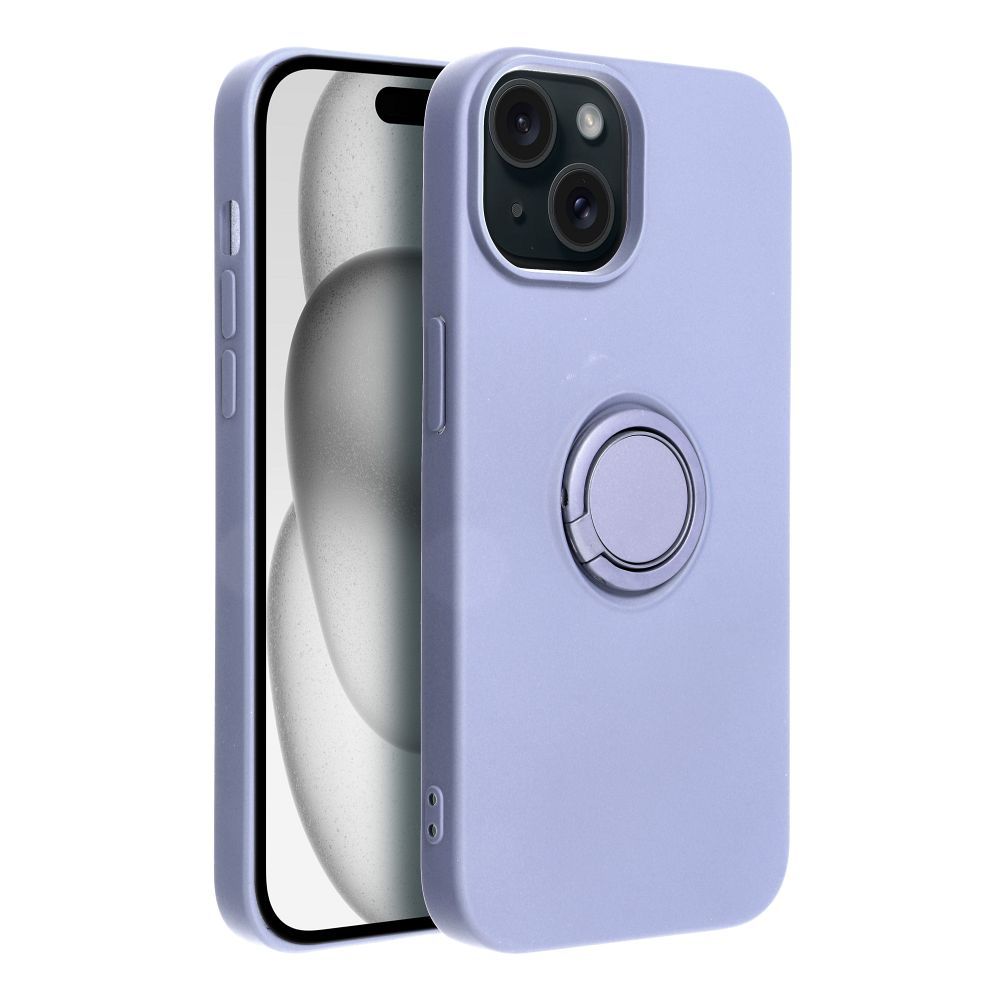 SILICONE RING case for IPHONE 15 violet