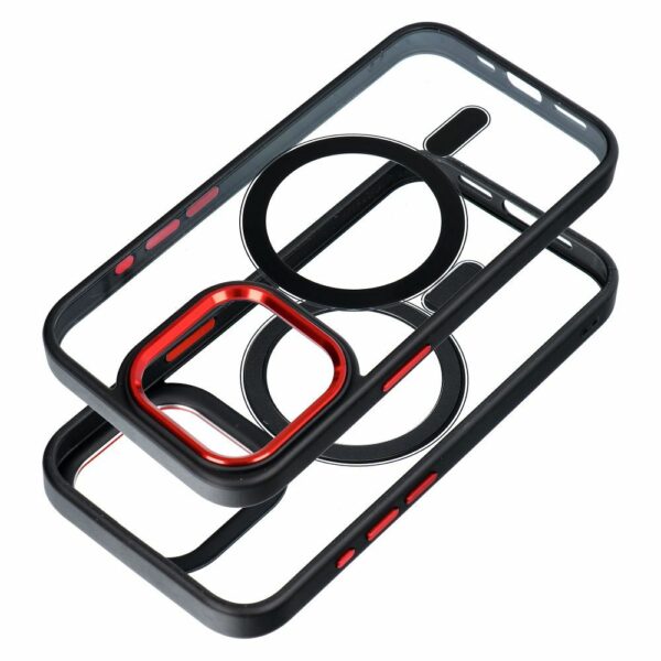 Θήκη iPhone 16 Pro Max Color Edge Mag Cover με MagSafe - Μαύρο/Κόκκινο