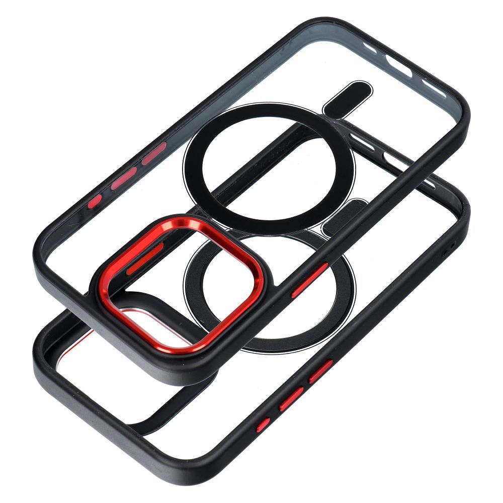 Θήκη iPhone 16 Pro Max Color Edge Mag Cover με MagSafe - Μαύρο/Κόκκινο
