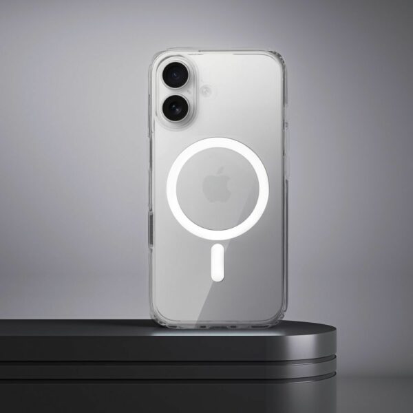 Clear Elite Mag Cover antiyellowing compatible with Camera Control button and MagSafe for IPHONE 16 transaprent