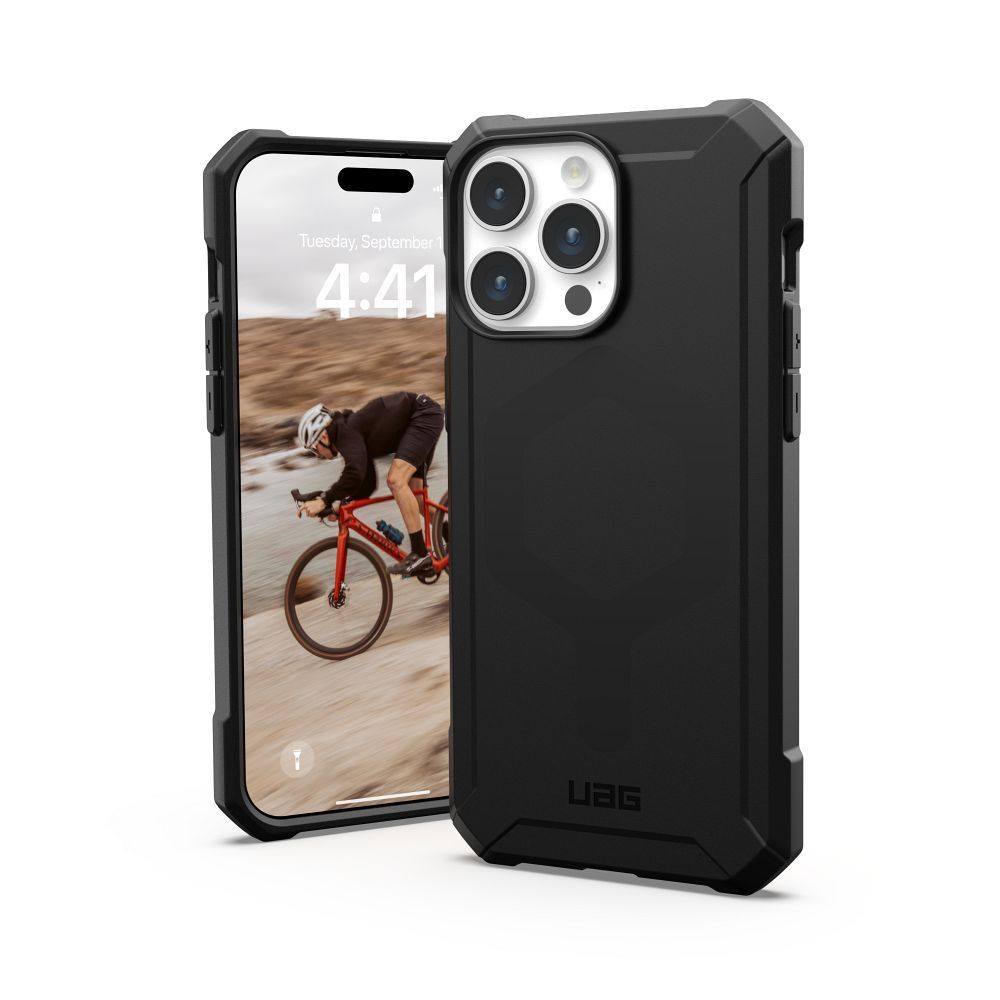 UAG Urban Armor Gear case ESSENTIAL compatible with MagSafe for IPHONE 15 Pro Max black