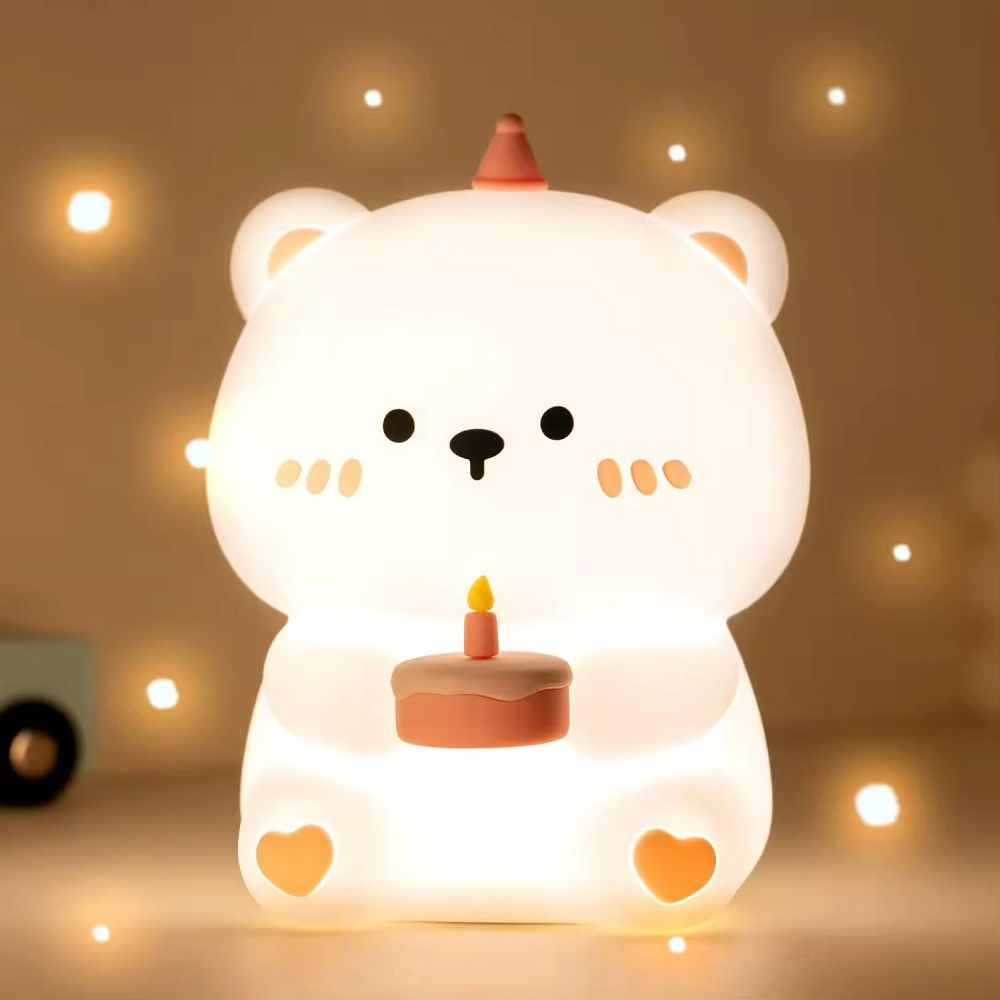 Table lamp bedside birthday teddy bear Art Deco touch style