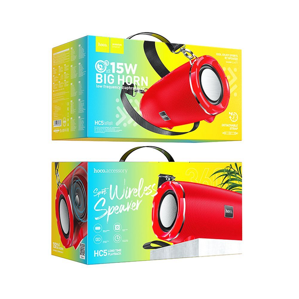 HOCO wireless speaker 2 x 15W HC5 red