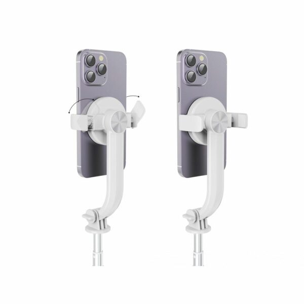 Selfie stick with wireless remote control tripod compatible with MagSafe SSTR-C09 white
