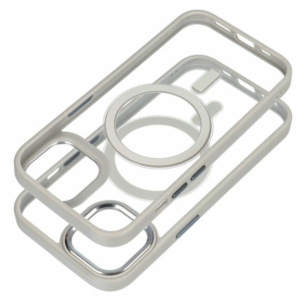 COLOR EDGE MAG COVER case compatible with MagSafe for IPHONE 15 titatnium grey