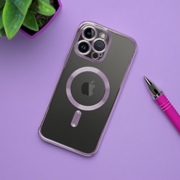 ELECTRO MAG COVER case compatible with MagSafe for IPHONE SE 2025 deep purple
