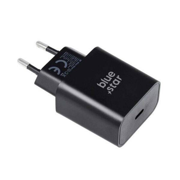 BLUE STAR travel charger Type C + cable Type C to Type C PD QC4.0 3A 25W TFB-TC-25WPD black