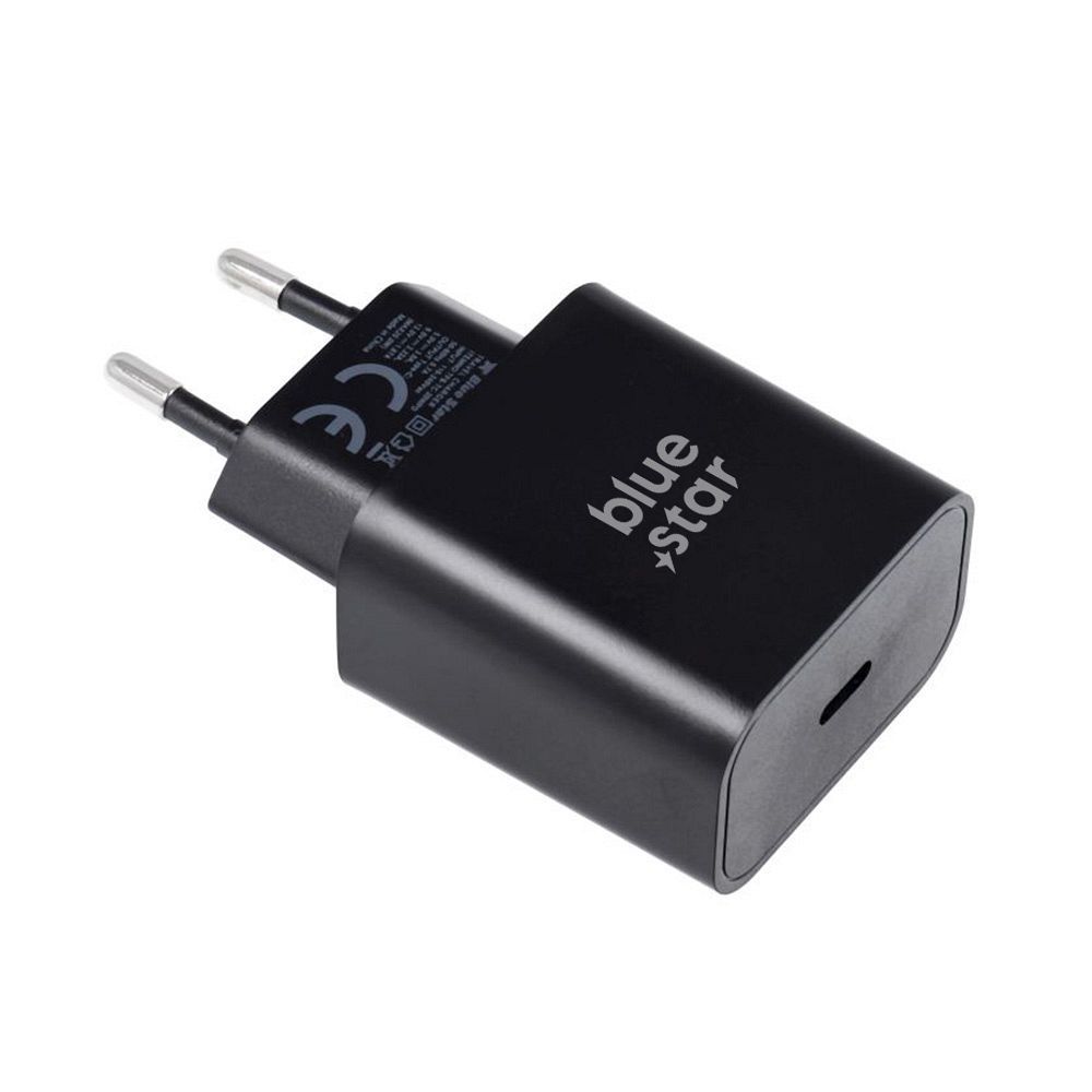 BLUE STAR travel charger Type C + cable Type C to Type C PD QC4.0 3A 25W TFB-TC-25WPD black