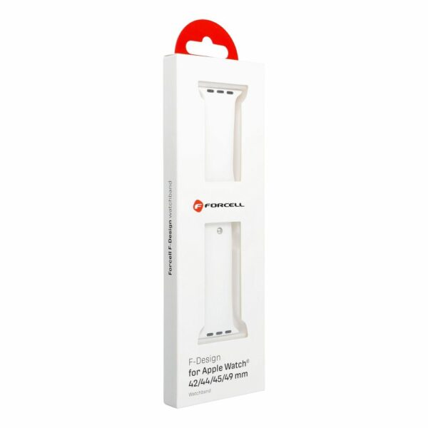 FORCELL F-DESIGN FA01 silicone strap for APPLE Watch 42 / 44 / 45 / 49 mm white